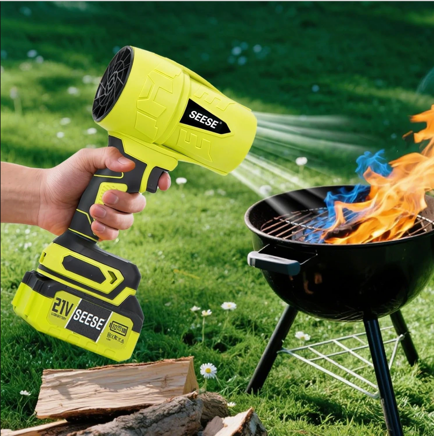 Turbo Jet Leaf Blower: Cordless Leaf Blower for Yard Leaves, Driveway Sand & Car